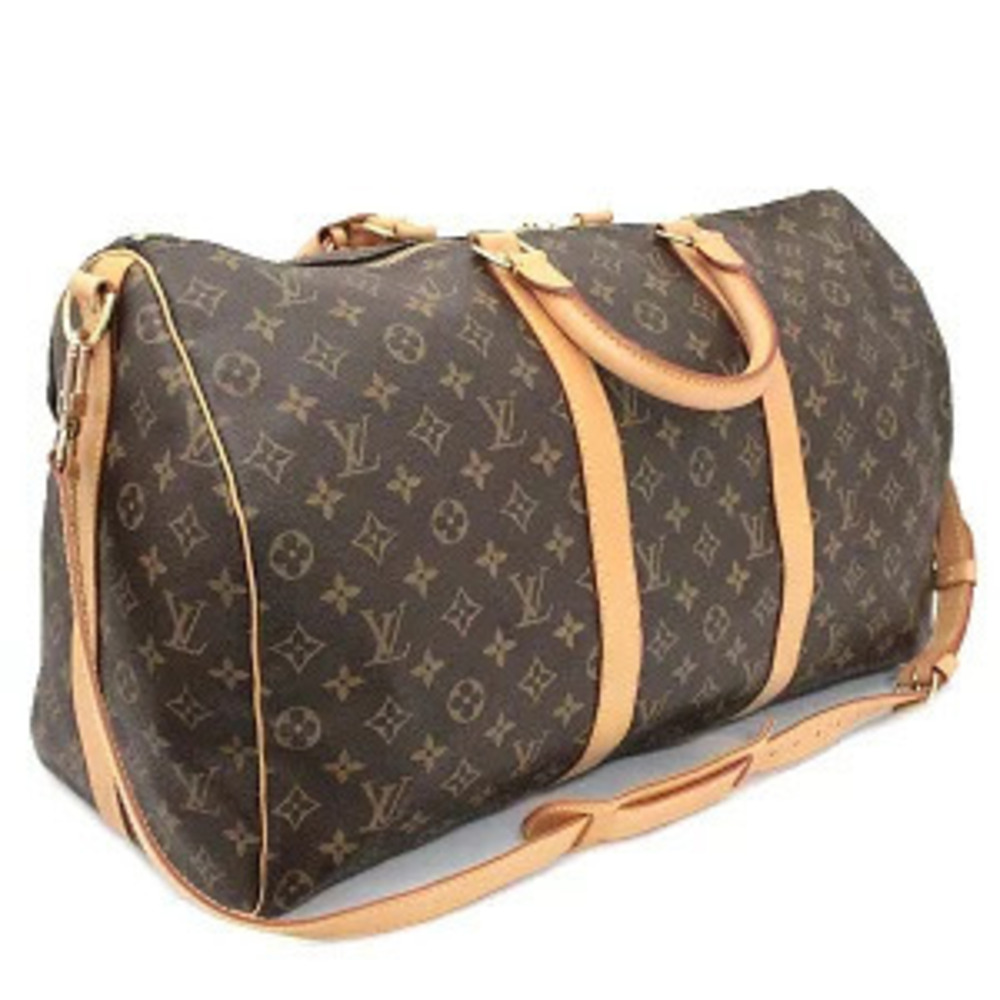 Louis Vuitton Bandouliere Bag Boston Keepall Monogram Brown